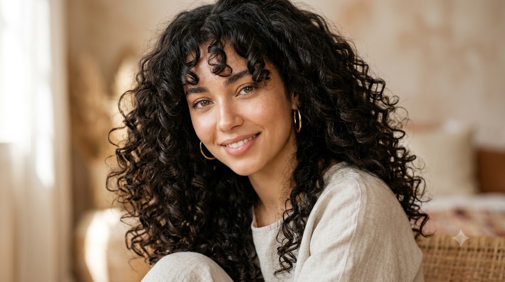 Curly Hair Natural Texture Curtain Fringe